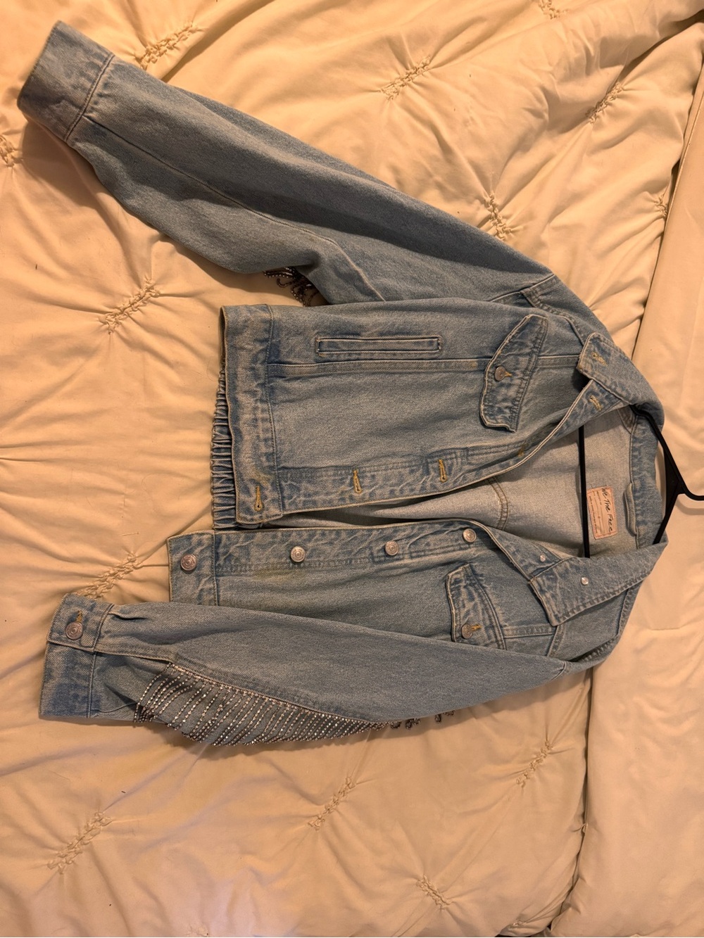 We The Free by Free People light-wash denim bomber jacket